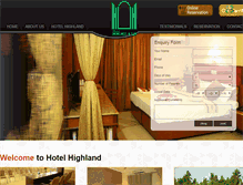 Tablet Screenshot of highland-hotels.com